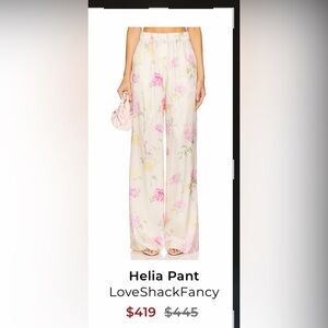 LoveShackFancy Helia Pant in Sunlit Rose